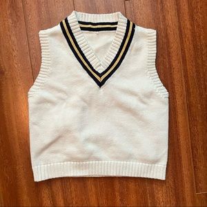 Collegiate school girl sweater vest